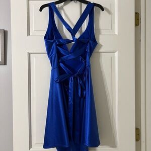 Windsor Blue Lace Up Blue Dress